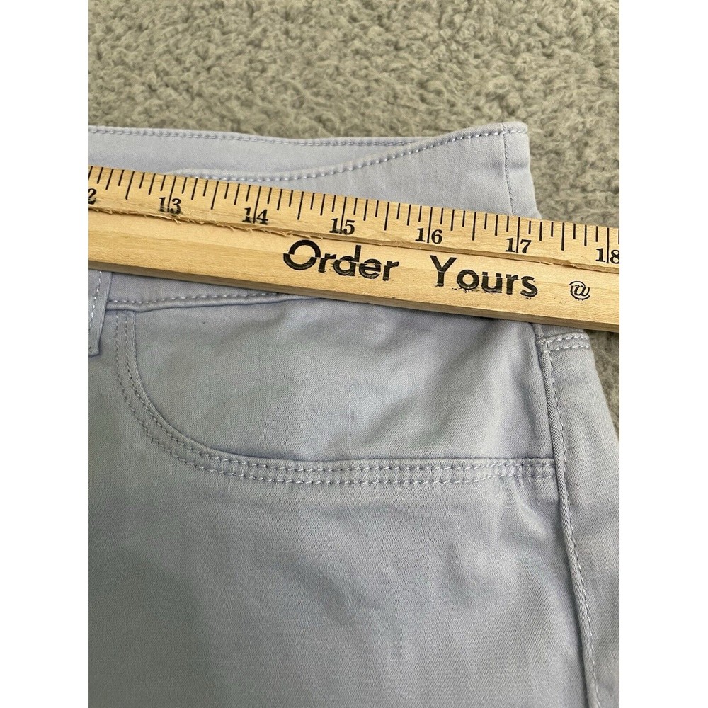 Chicos Stretch Pants Baby Blue Womens 12 (2) Straight Leg Mid Rise - Picture 5 of 7